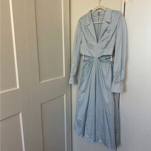 Self-Portrait Light Blue Long Sleeve Dress